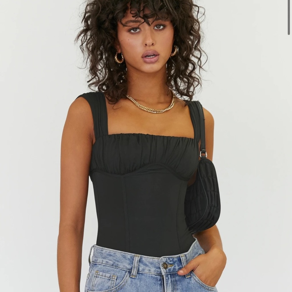 Princess Polly Shiloh Bodysuit Black